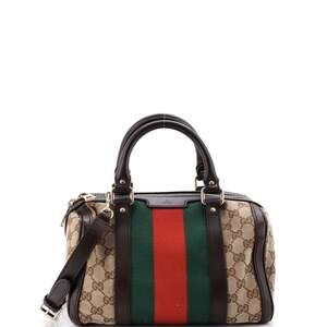 Gucci Vintage Web Boston Bag Gg Canvas #243478G11B
